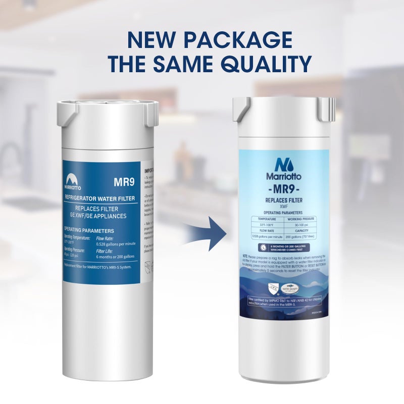 MARRIOTTO Genuine GE XWF Replacement Water Filter - Compatible with GE French-Door Refrigerators - 1 Pack (Not XWFE) - Image 3